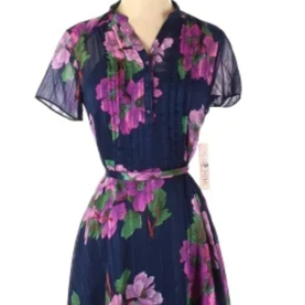 Nanette Lepore Navy floral Dress